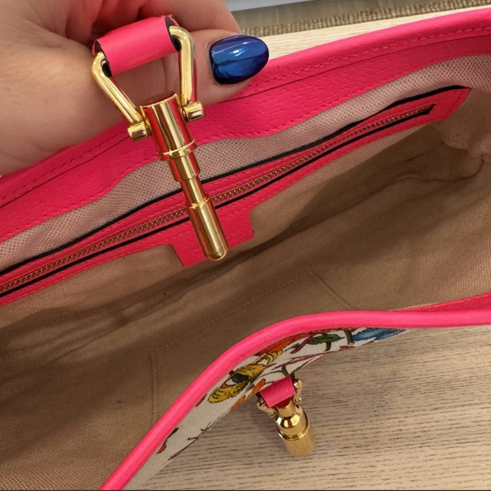 Gucci Jackie 1964 Floral Pink Shoulder Bag - Picture 11 of 14